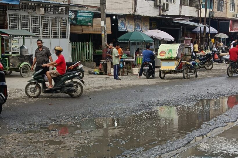 Kondisi Jalan Sunggal, Kota Medan, (Foto: Ist)